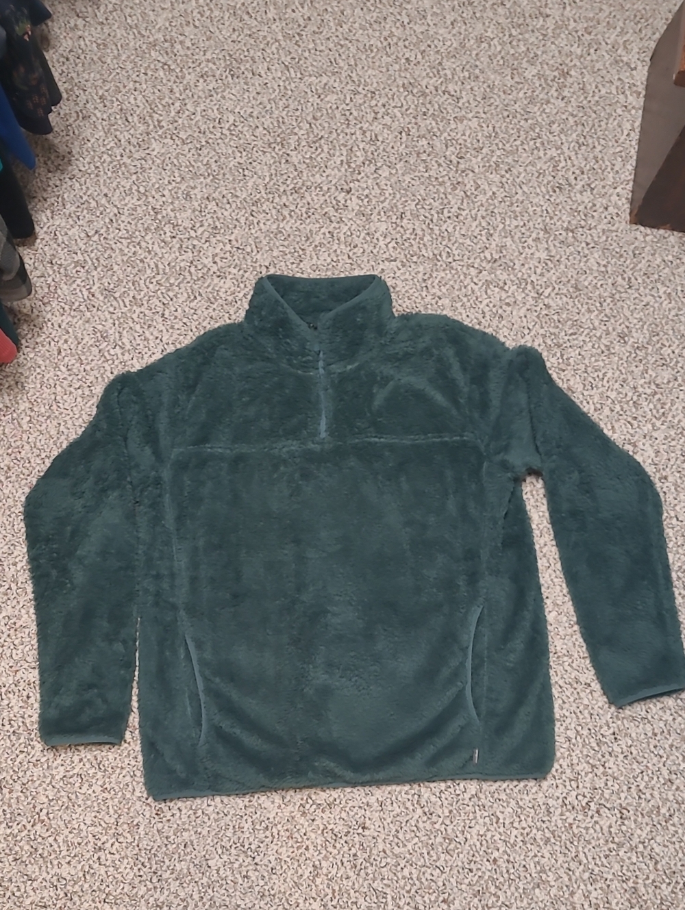 Forest Green Fuzzy Eddie Bauer Hoodie